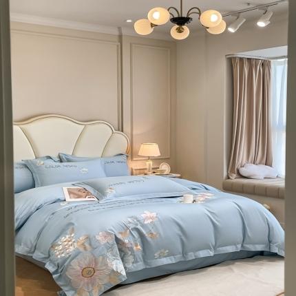 91家纺网 家纺一手货源 找家纺 （总）博纳家纺2023新款13372喷气双面纯棉四件套-暗香系列