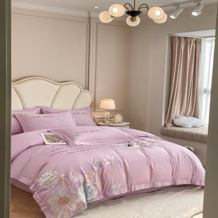 91家纺网 家纺一手货源 找家纺 （总）博纳家纺2023新款13372喷气双面纯棉四件套-暗香系列