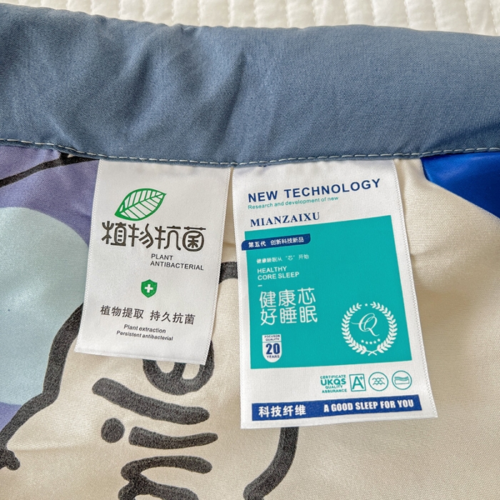 91家纺网 家纺一手货源 找家纺 星巴K 2023新款洛卡棉美棉印花夏被亲肤手包边夏被 史迪仔