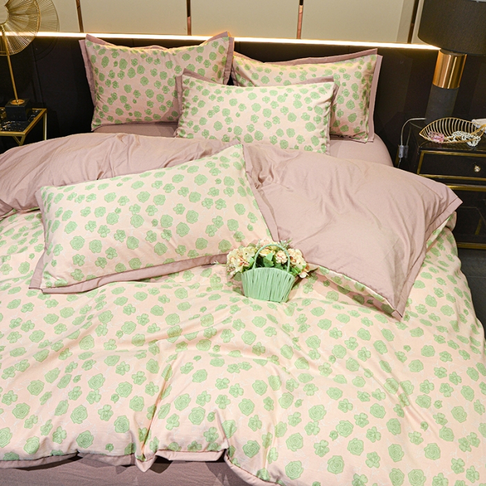 91家纺网 家纺一手货源 找家纺 （总）梦柏 双层纱棉麻四件套