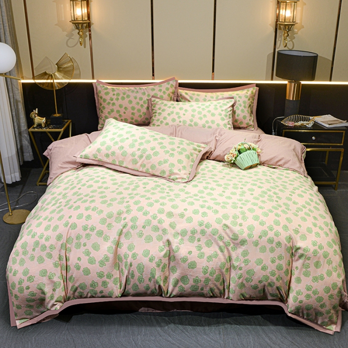 91家纺网 家纺一手货源 找家纺 （总）梦柏 双层纱棉麻四件套