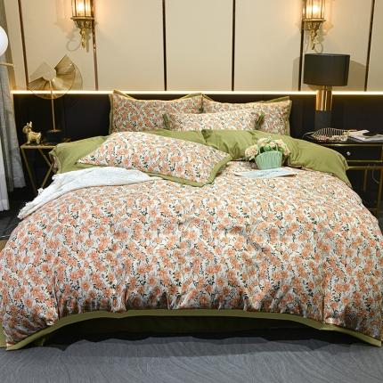 91家纺网 家纺一手货源 找家纺 （总）梦柏 双层纱棉麻四件套