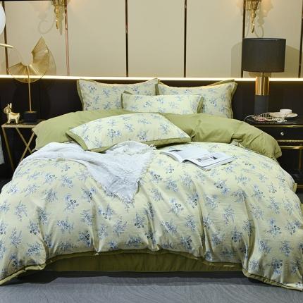 91家纺网 家纺一手货源 找家纺 （总）梦柏 双层纱棉麻四件套