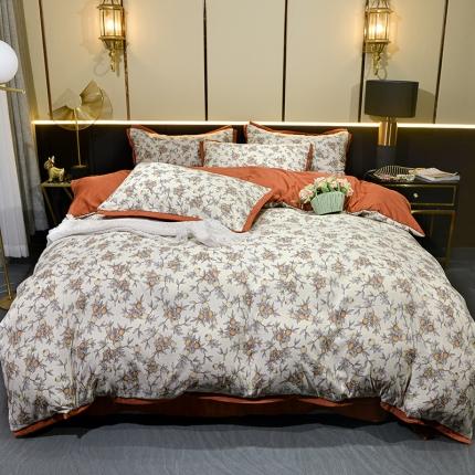 91家纺网 家纺一手货源 找家纺 （总）梦柏 双层纱棉麻四件套