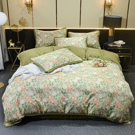 梦柏 双层纱棉麻四件套 花开半夏