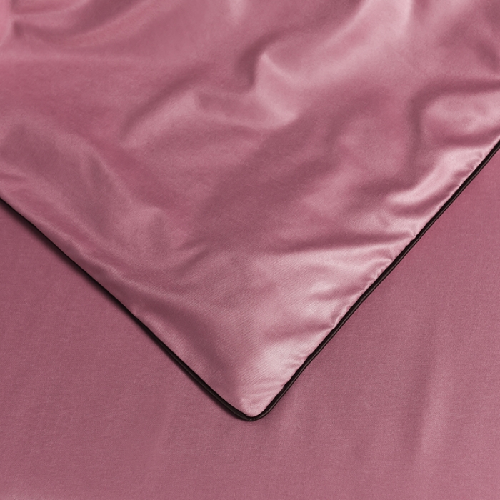 91家纺网 家纺一手货源 找家纺 宇豪 2023新款水洗真丝夏被套件 豆沙