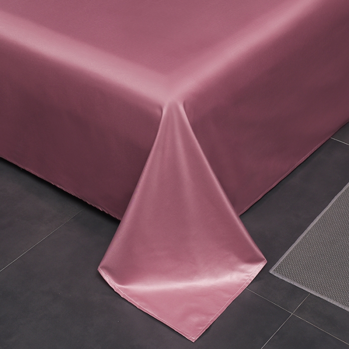 91家纺网 家纺一手货源 找家纺 宇豪 2023新款水洗真丝夏被套件 豆沙