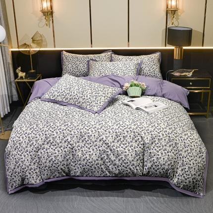 梦柏 双层纱棉麻四件套 玫瑰园