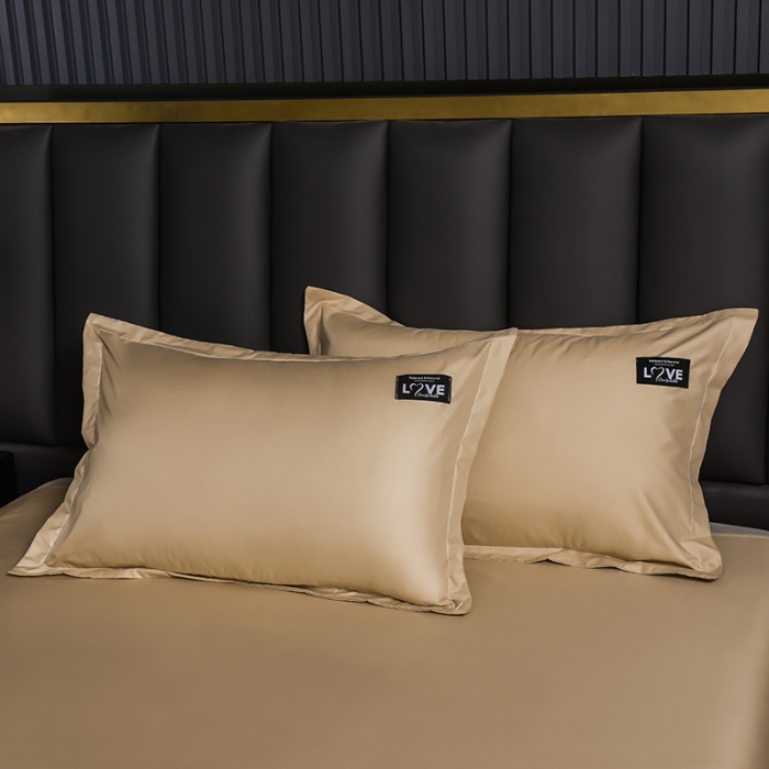 91家纺网 家纺一手货源 找家纺 宇豪 2023新款水洗真丝夏被套件 富贵-咖