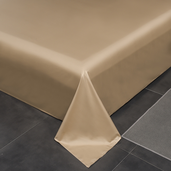 91家纺网 家纺一手货源 找家纺 宇豪 2023新款水洗真丝夏被套件 富贵-咖