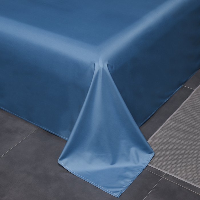 91家纺网 家纺一手货源 找家纺 宇豪 2023新款水洗真丝夏被套件 高贵-蓝