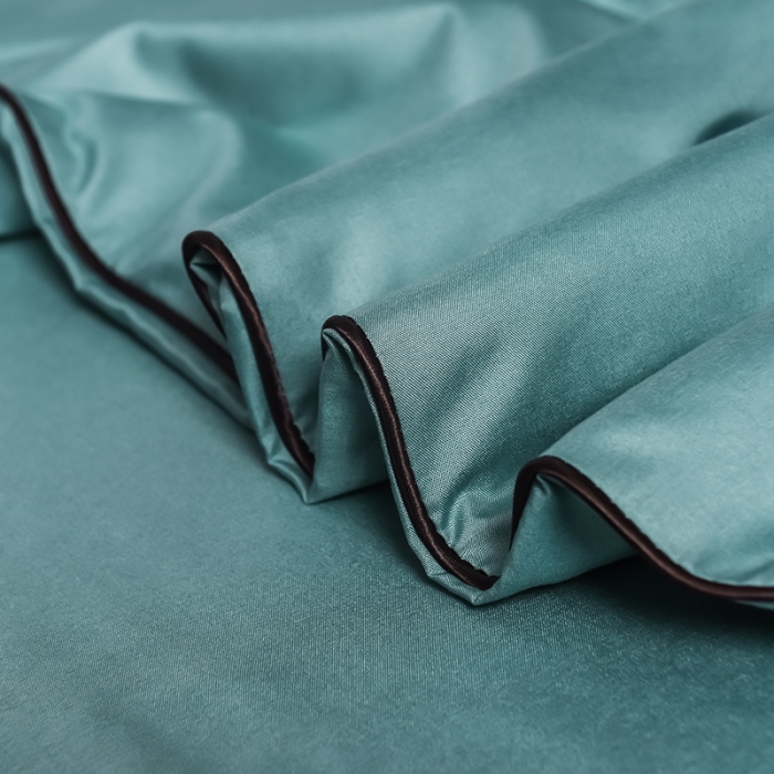 91家纺网 家纺一手货源 找家纺 宇豪 2023新款水洗真丝夏被套件 浅湖-兰