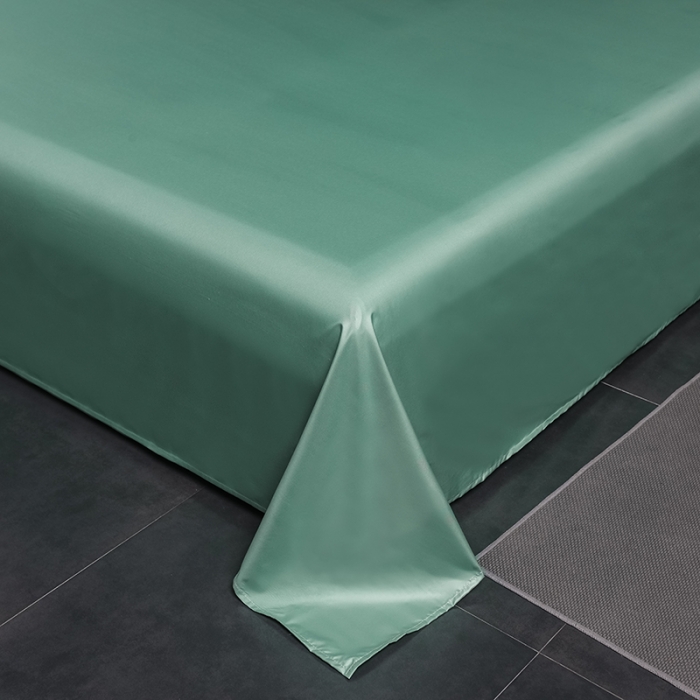 91家纺网 家纺一手货源 找家纺 宇豪 2023新款水洗真丝夏被套件 水绿