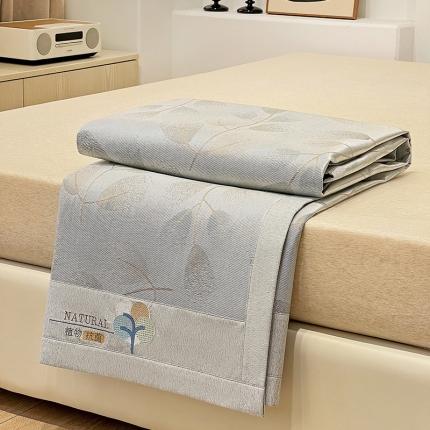 2023澳梵植物抗菌冰丝凉席三件套软席 树影-咖啡