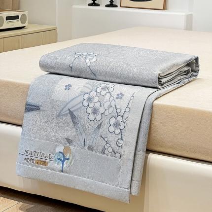 2023澳梵植物抗菌冰丝凉席三件套软席 夏栀