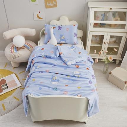 91家纺网 家纺一手货源 找家纺 （总）丝涟 2023新款 A类儿童针织棉印花夏被