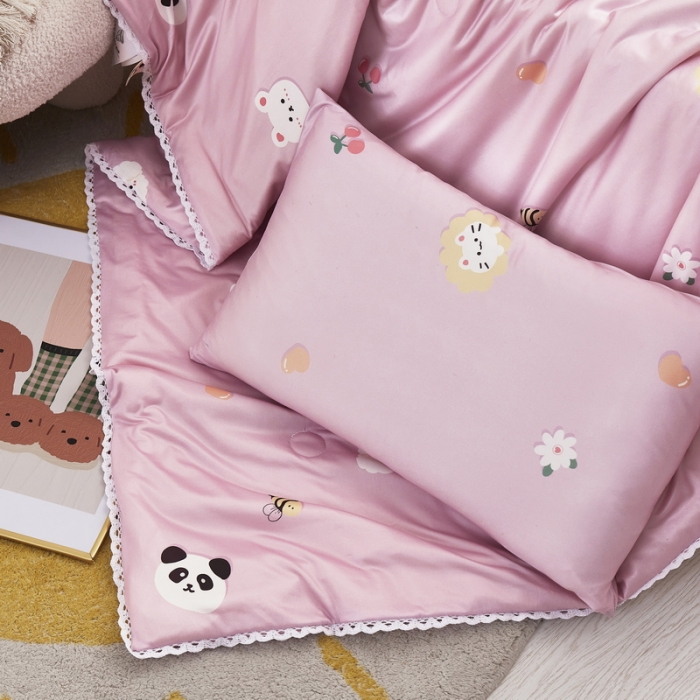 91家纺网 家纺一手货源 找家纺 （总）丝涟 2023新款 A类儿童针织棉印花夏被