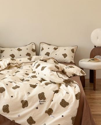 洋铭区 2023新款双层纱四件套系列 宝贝熊熊