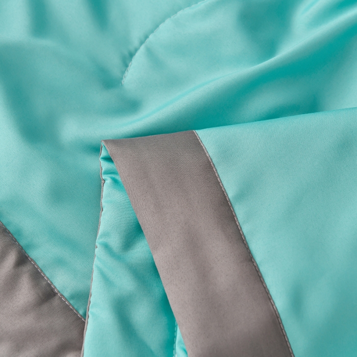 91家纺网 家纺一手货源 找家纺 宇豪 2023新款水洗棉夏被 LOVE-浅水绿