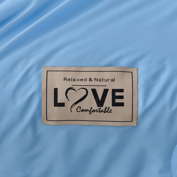 91家纺网 家纺一手货源 找家纺 宇豪 2023新款水洗棉夏被 LOVE-天空蓝