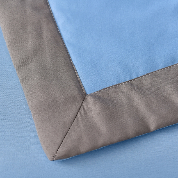 91家纺网 家纺一手货源 找家纺 宇豪 2023新款水洗棉夏被 LOVE-天空蓝