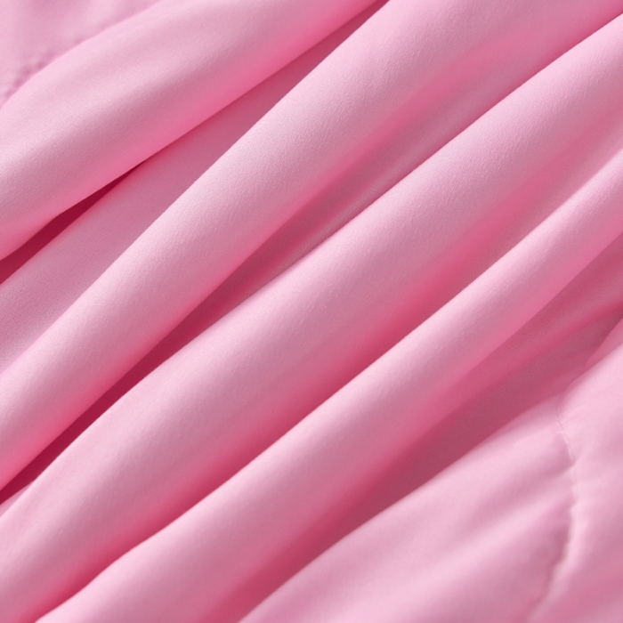 91家纺网 家纺一手货源 找家纺 宇豪 2023新款水洗棉夏被 LOVE-樱花粉