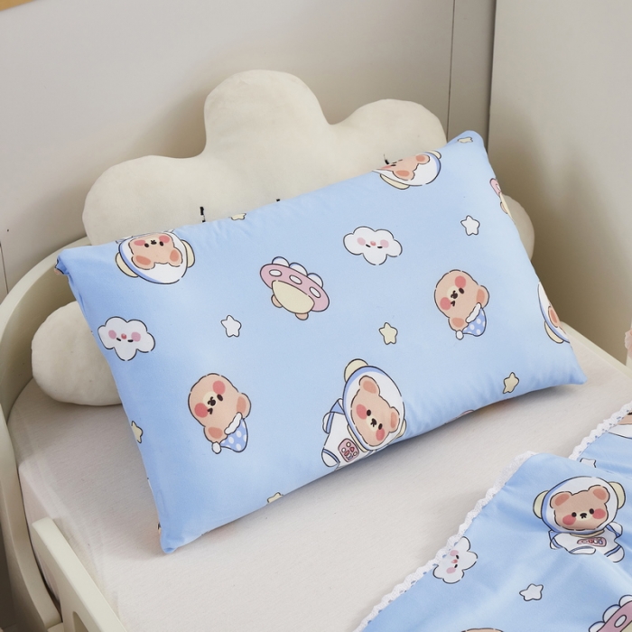 91家纺网 家纺一手货源 找家纺 丝涟 2023新款 A类儿童针织棉印花夏被 太空熊