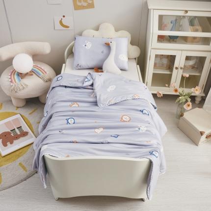 丝涟 2023新款 A类儿童针织棉印花夏被 灰小兔