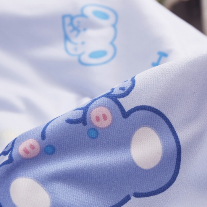 91家纺网 家纺一手货源 找家纺 丝涟 2023新款 A类儿童针织棉印花夏被 小象