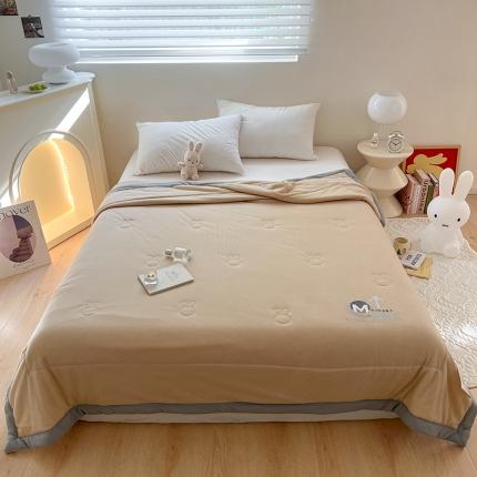 91家纺网 家纺一手货源 找家纺 （总）伊被源 2023新款华夫格针织棉夏被--无标款