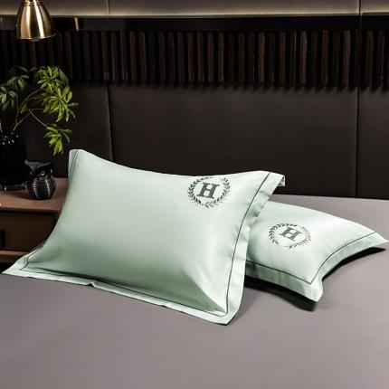 丽美人家纺 2023新款夏月枕套 夏月-白茶绿