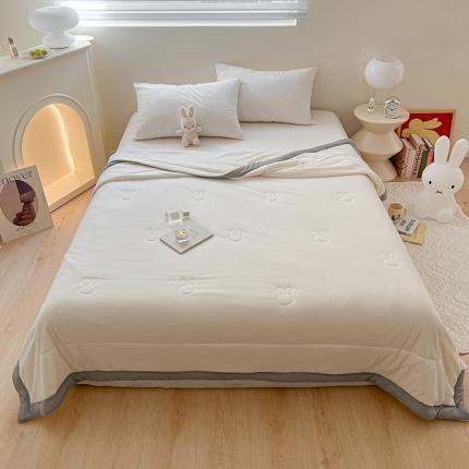 伊被源 2023新款华夫格针织棉夏被--无标款 白