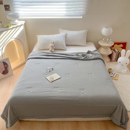 伊被源 2023新款华夫格针织棉夏被--无标款 灰