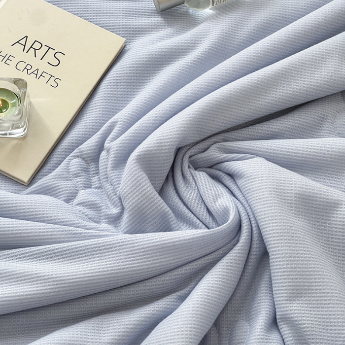 91家纺网 家纺一手货源 找家纺 伊被源 2023新款华夫格针织棉夏被--无标款 灰蓝