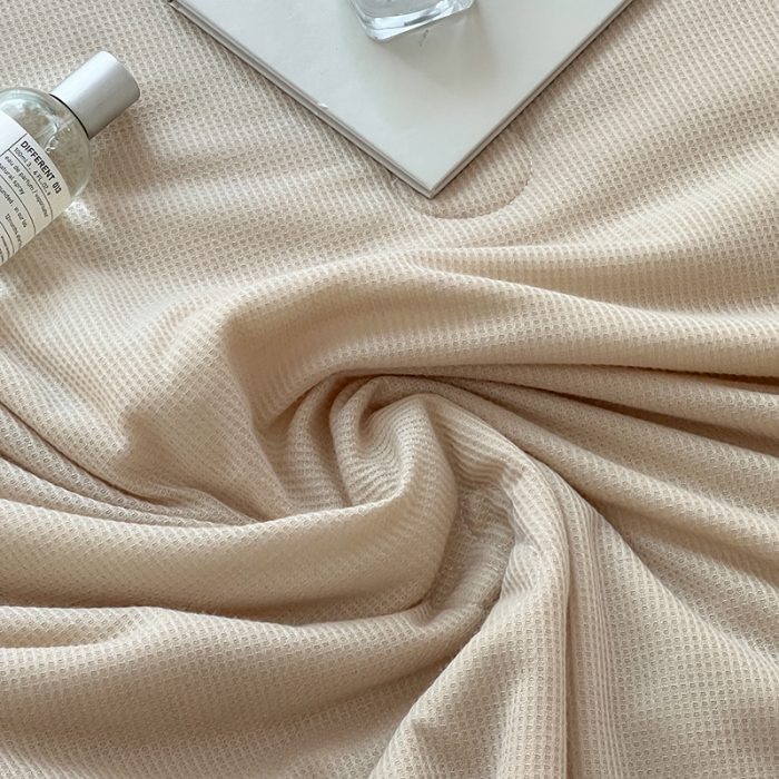 91家纺网 家纺一手货源 找家纺 伊被源 2023新款华夫格针织棉夏被--无标款 卡其