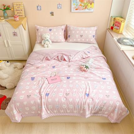 91家纺网 家纺一手货源 找家纺 （总）2023新款凉感丝豆豆夏被直播爆款凉豆豆夏凉被空调被 馨明