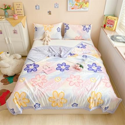 91家纺网 家纺一手货源 找家纺 （总）2023新款凉感丝豆豆夏被直播爆款凉豆豆夏凉被空调被 馨明