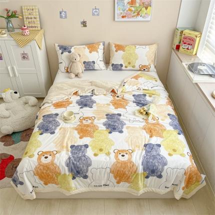 91家纺网 家纺一手货源 找家纺 （总）2023新款凉感丝豆豆夏被直播爆款凉豆豆夏凉被空调被 馨明