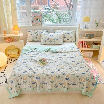 91家纺网 家纺一手货源 找家纺 （总）2023新款凉感丝豆豆夏被直播爆款凉豆豆夏凉被空调被 馨明