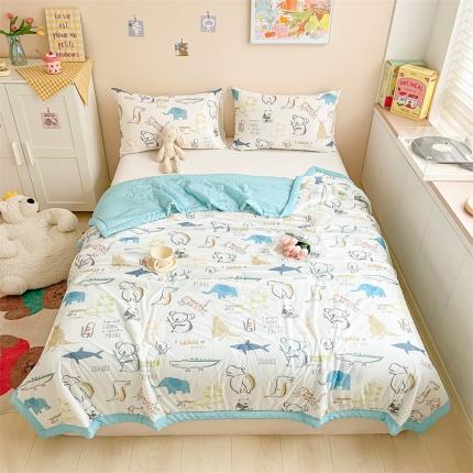 91家纺网 家纺一手货源 找家纺 （总）2023新款凉感丝豆豆夏被直播爆款凉豆豆夏凉被空调被 馨明