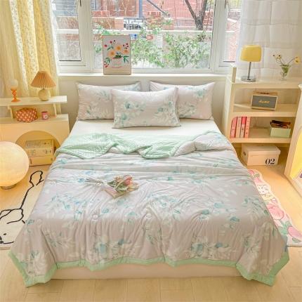 91家纺网 家纺一手货源 找家纺 （总）2023新款凉感丝豆豆夏被直播爆款凉豆豆夏凉被空调被 馨明