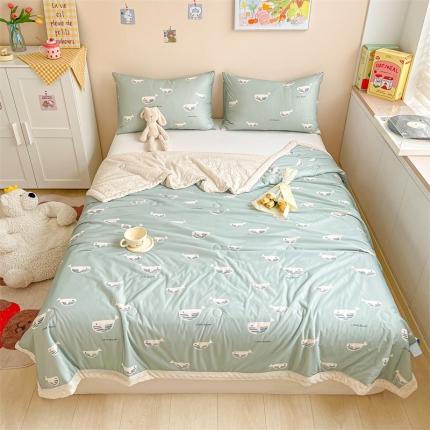 91家纺网 家纺一手货源 找家纺 （总）2023新款凉感丝豆豆夏被直播爆款凉豆豆夏凉被空调被 馨明