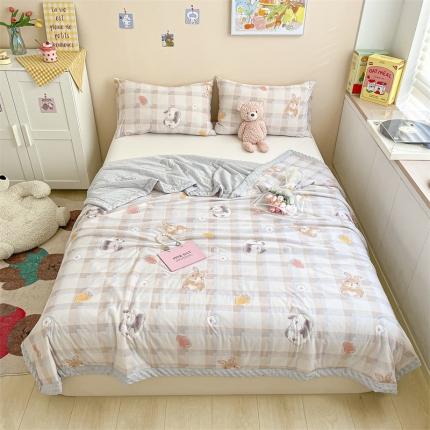 91家纺网 家纺一手货源 找家纺 （总）2023新款凉感丝豆豆夏被直播爆款凉豆豆夏凉被空调被 馨明