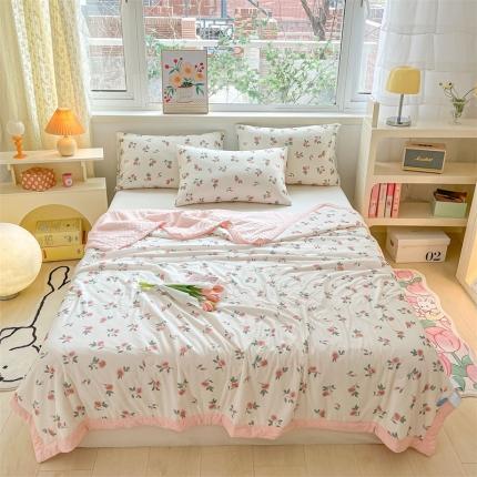 91家纺网 家纺一手货源 找家纺 （总）2023新款凉感丝豆豆夏被直播爆款凉豆豆夏凉被空调被 馨明