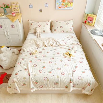 91家纺网 家纺一手货源 找家纺 （总）2023新款凉感丝豆豆夏被直播爆款凉豆豆夏凉被空调被 馨明