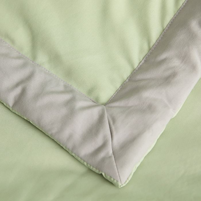 91家纺网 家纺一手货源 找家纺 伊被源 2023新款26℃小凉皮蚕蛹蛋白夏被 青果绿