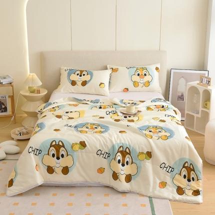 91家纺网 家纺一手货源 找家纺 （总）德芙 2023新款全棉印花卡通夏被四件套