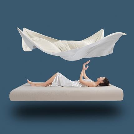 91家纺网 家纺一手货源 找家纺 伊被源 新款弹力凉感丝夏被烫钻包边空调被单人双人夏被礼盒装-缪斯 缪斯-珍珠白