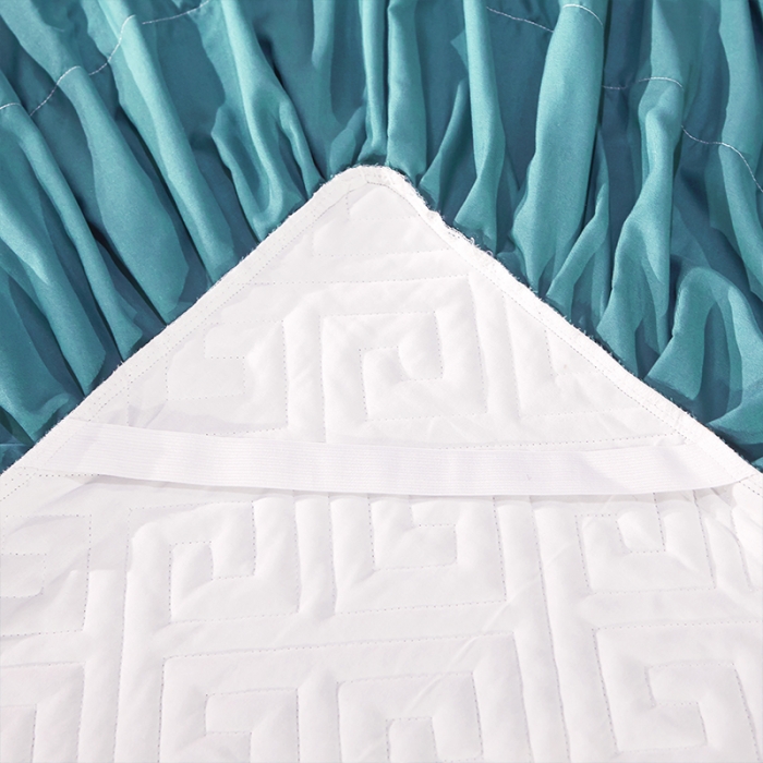 91家纺网 家纺一手货源 找家纺 罗艺轩 2024新款贡缎提花夹棉床裙尊享系列三件套 宾利兰