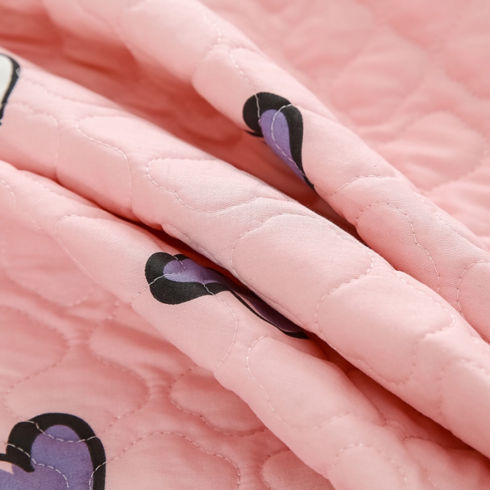 91家纺网 家纺一手货源 找家纺 冬然 2023新款全棉防滑榻榻米垫子炕垫纯棉床盖三件套 彩色心情